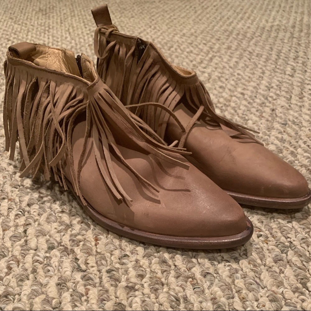 Free People Fringe Booties NWOT